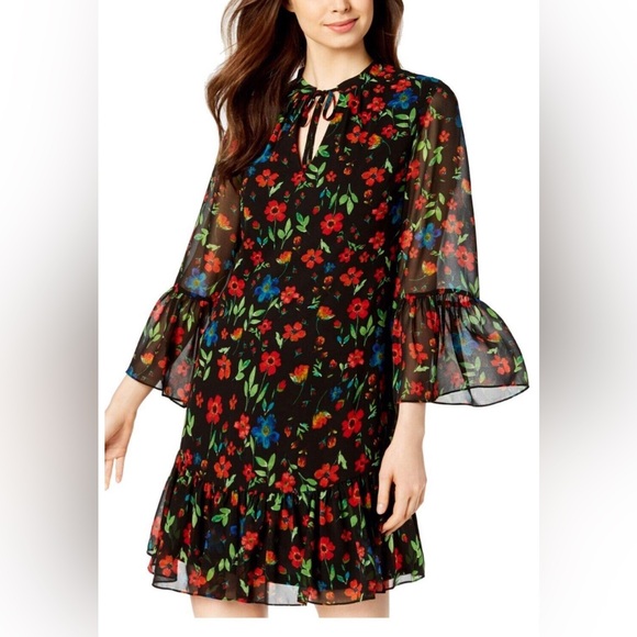 Calvin Klein Flutter Slv Dress - Picture 1 of 3